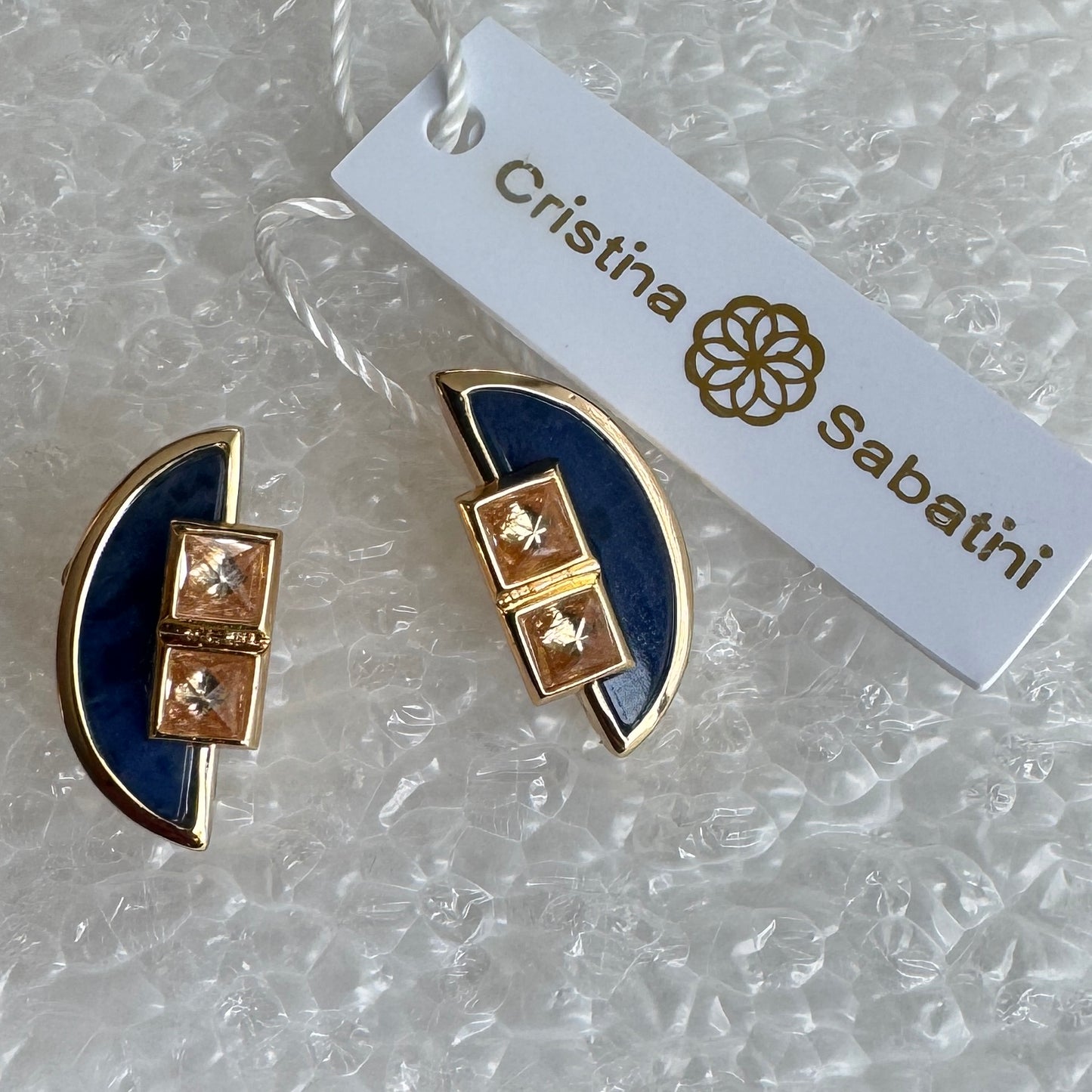Aros Symmetry Studs Lápiz Lázuli