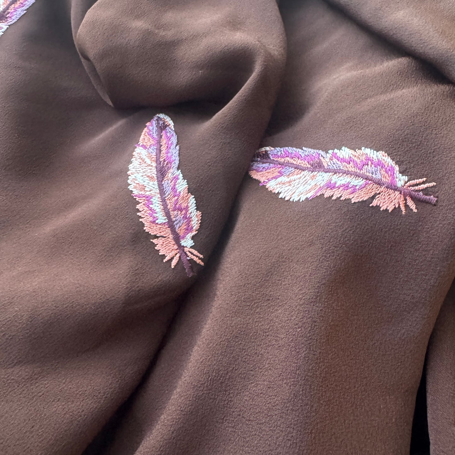 Pañuelo Hojas Bordadas