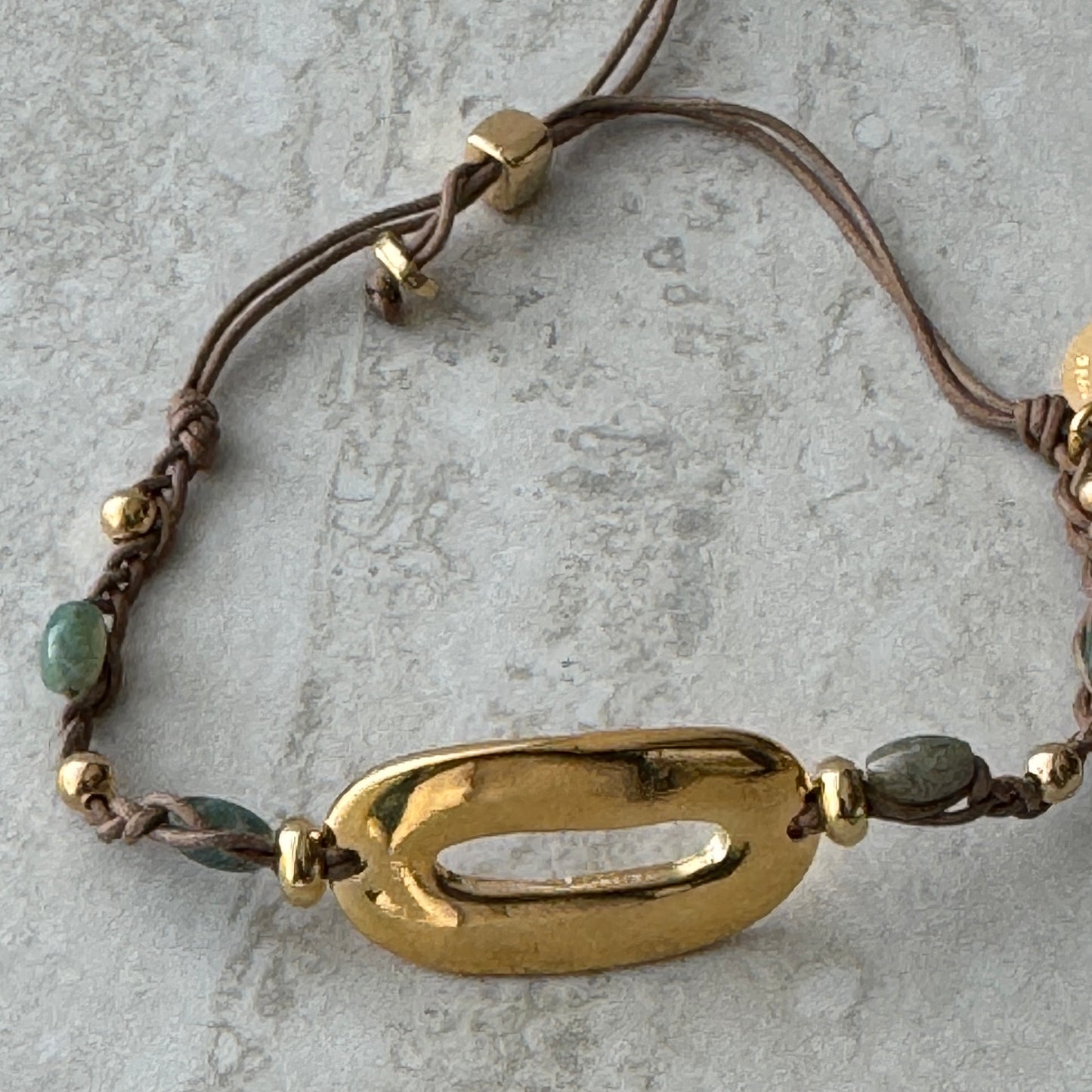 Pulsera Ágata Trenzada 24k