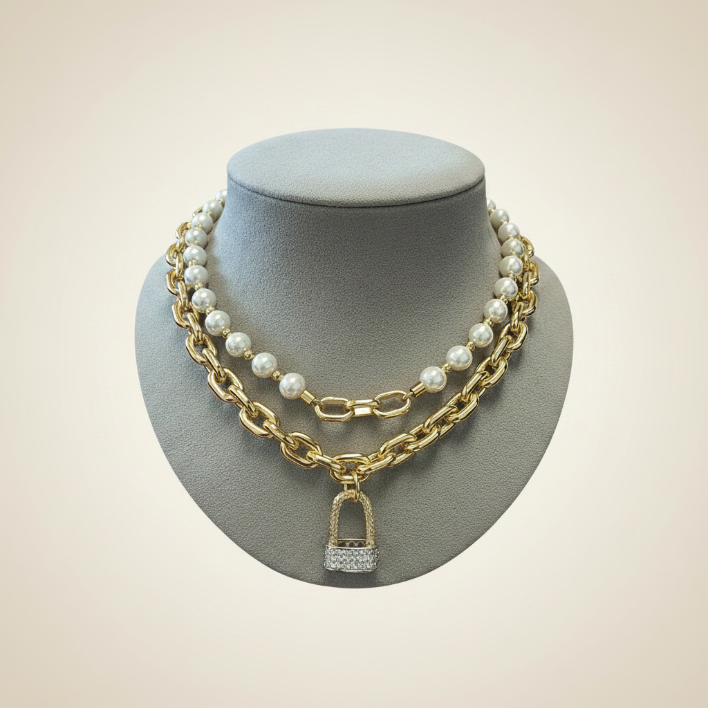 Collar Isabella Pearl Lock – Cristina Sabatini