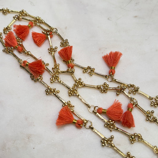 Collar Fulj Coral · Lujo Artesanal