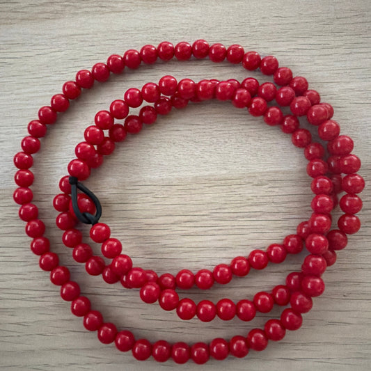Collar resina largo Rosso
