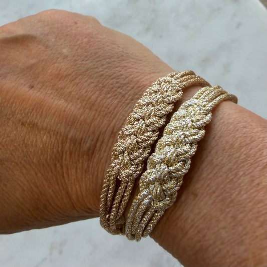 Pulsera Lace – tejido sfifa con nudo maxi · hecha a mano en Marruecos