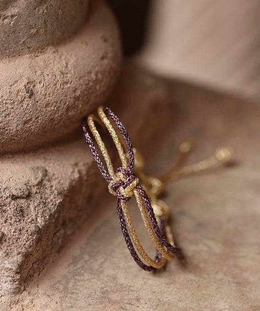 Pulsera Knot Nº2 – tejido sfifa a color con nudo · hecha a mano en Marruecos