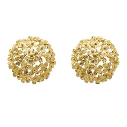 Aros dorados filigrama flores