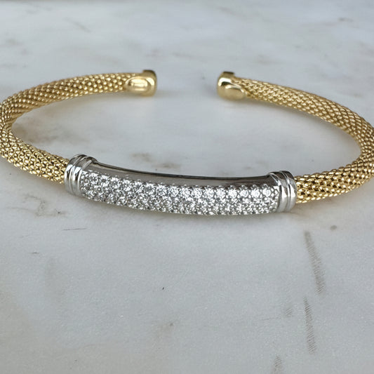 Pulsera Tubogas Twist plata 925 y vermeil hecha en Italia – Trovare Chile