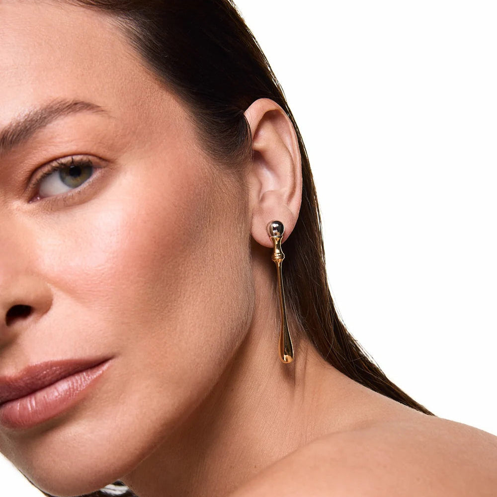 Aros Gota Bañado en Oro y Plata – Colección Chuva