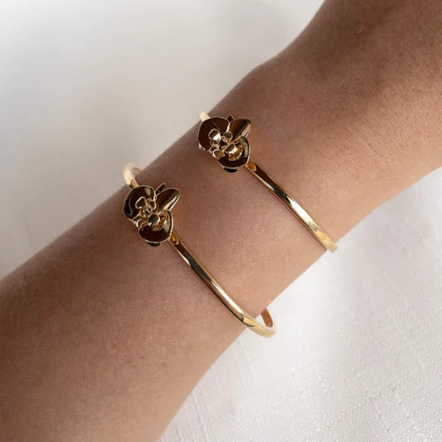 Brazalete Orquídea S – Colección Orquídeas Plata