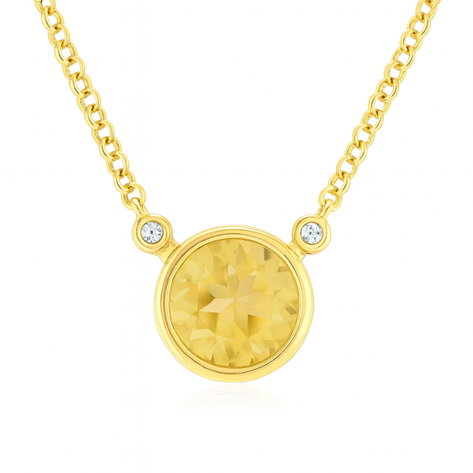 Collar Signature Light Citrine – Vianna Fashion | Vermeil