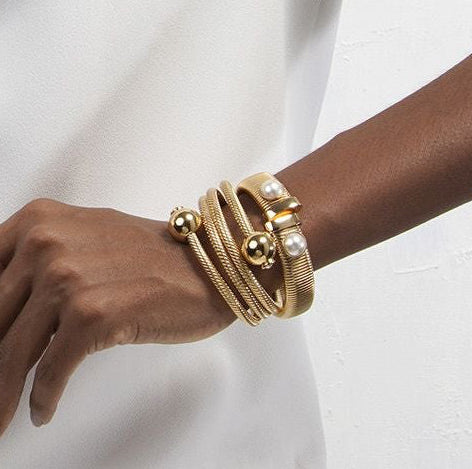 Pulsera Hebe Dual Gold – vista adicional – Trovare Chile