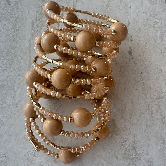 Pulsera Clear 10 Vueltas – Espiral con Cristales