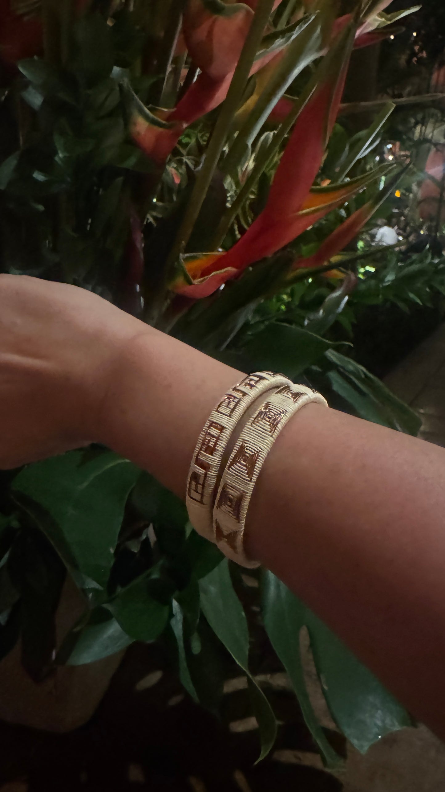 Pulsera Tierra Pacífico Nude Triángulo - fibra palma werregue