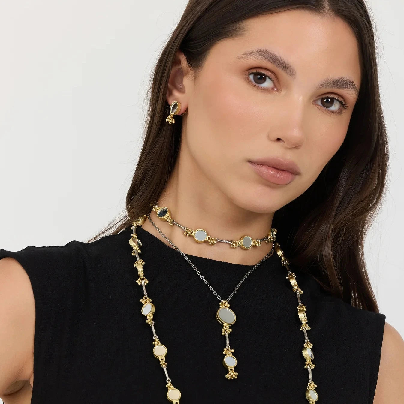 Collar Round Mirrow - Collar artesanal