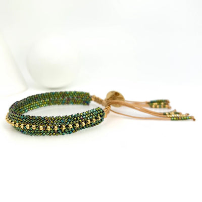 Pulsera Little Treasure Green de miyuki – Erika Valencia | Trovare Chile