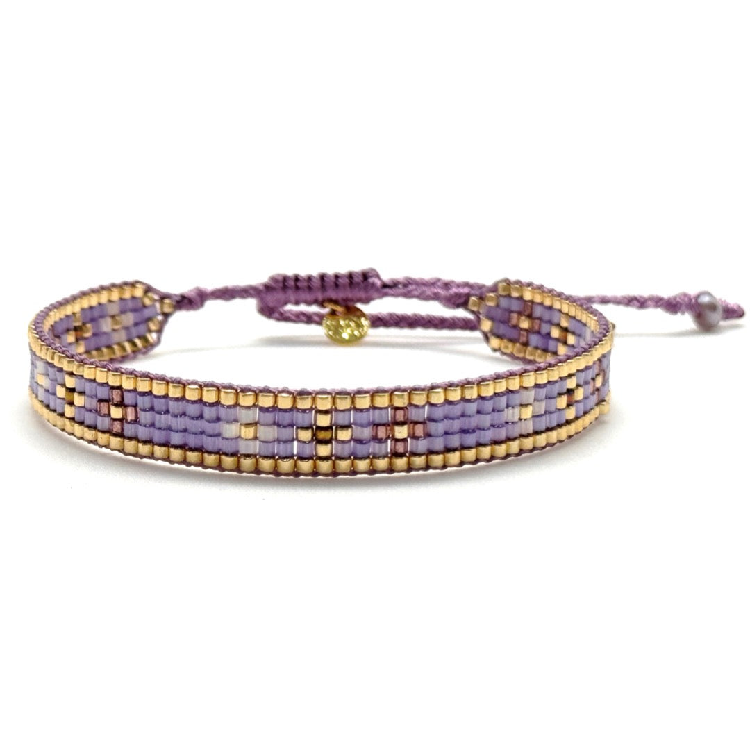 Pulsera Miyuki Mini Pompidou Nebula – Hecha a mano, baño de oro