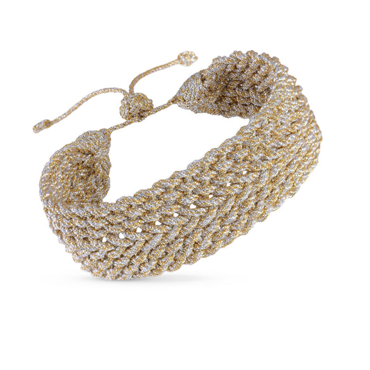 Pulsera Uzoud Gold Silver trenza marroquí – Trovare Chile
