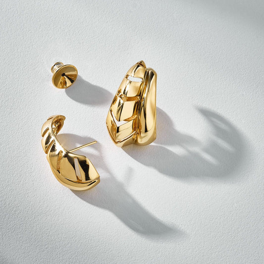 aros baño de oro de 18 quilates 4 micrones hipoalergénicos de Anna Prata en Trovare Chile