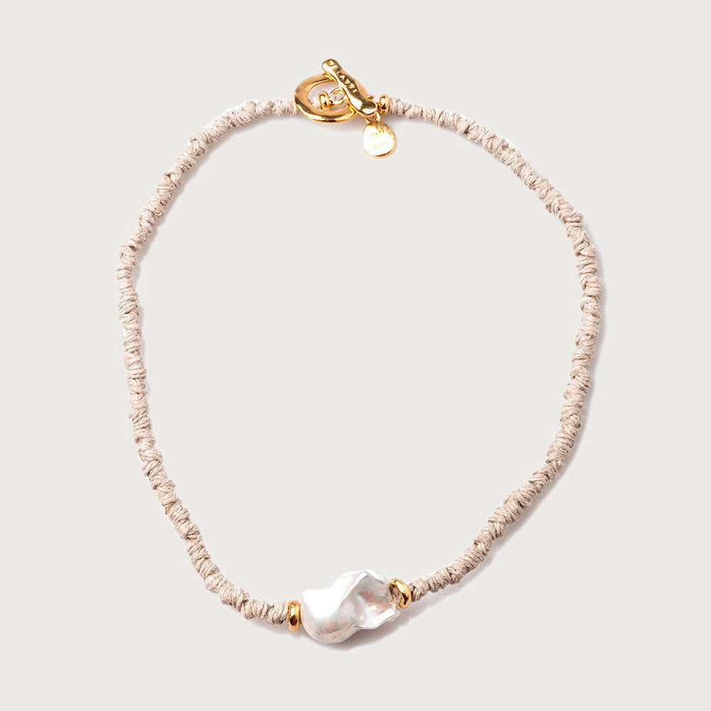 Collar Lino con Perla Barroca