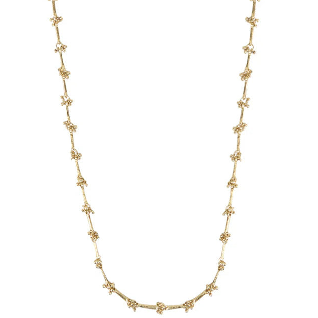 Collar Noor Bajra largo artesanal y liviano, joyería semi lujo hecha a mano