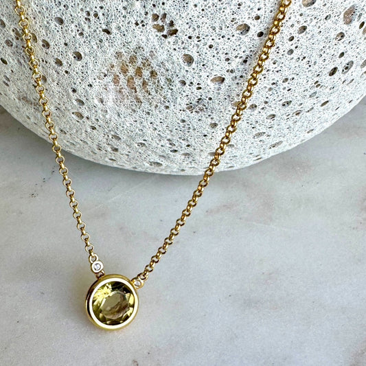 collar citrino oro vermeil