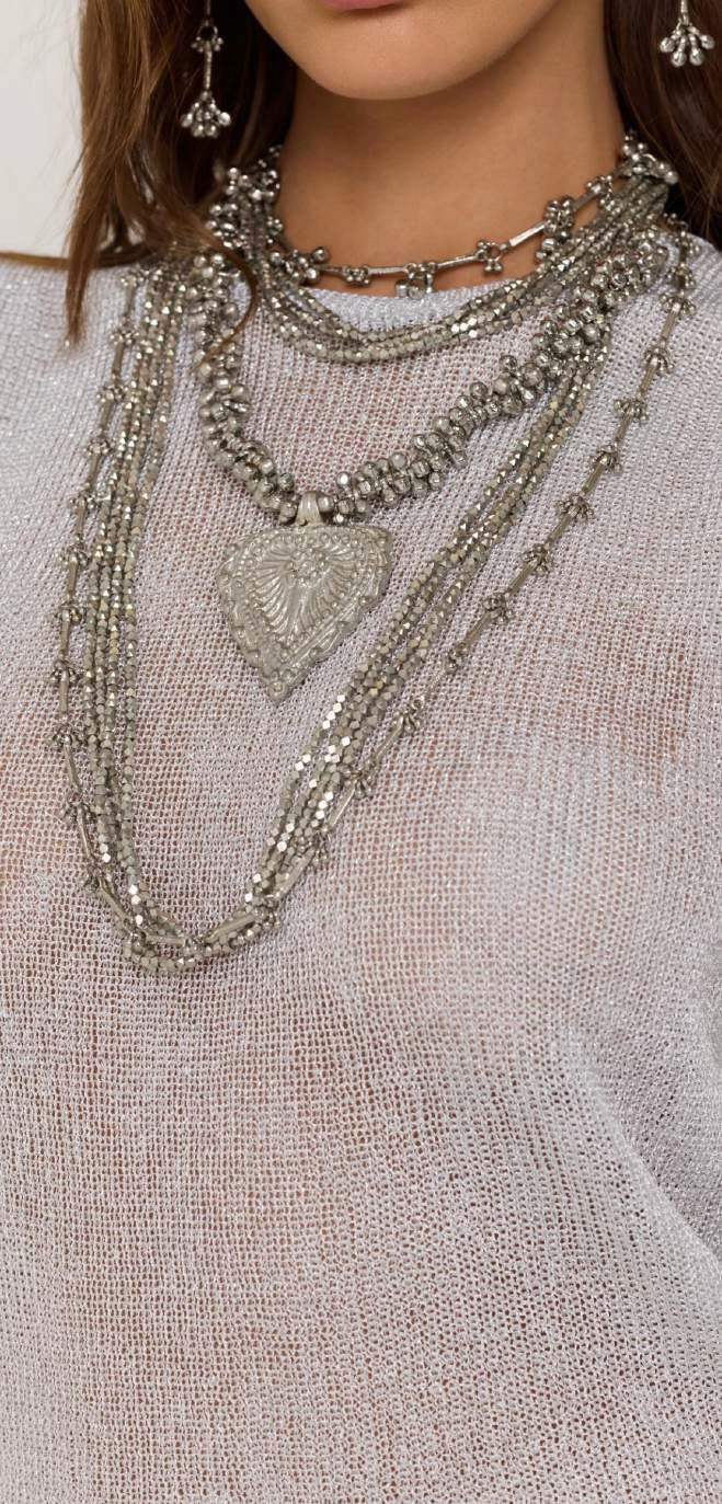 Collar Grape Paan Silver