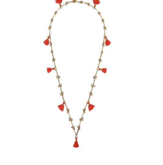 Collar Fulj Coral · Lujo Artesanal