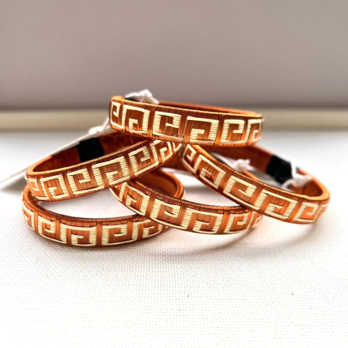 Pulsera Tierra Pacífico Shine Cobrizo - fibra palma werregue