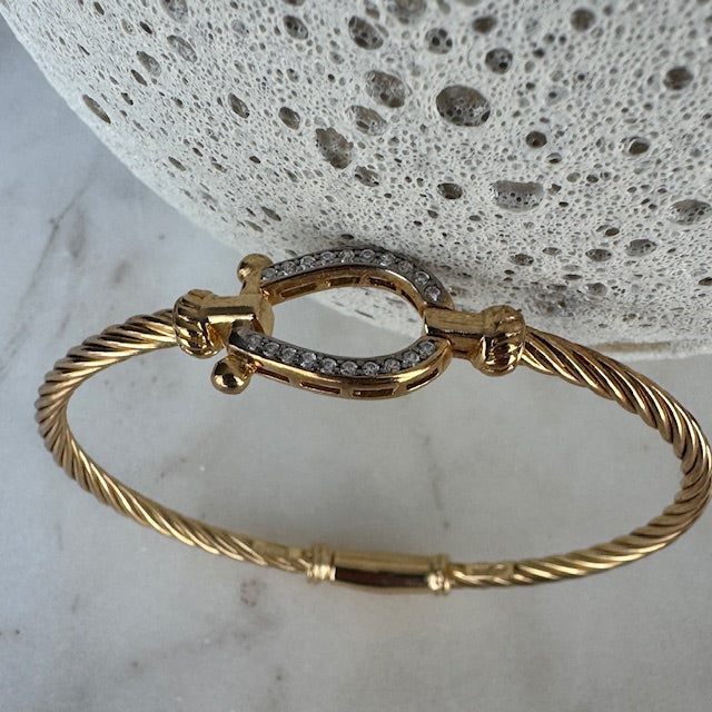 Brazalete Verona – Twist | Plata 925 con baño de oro 18K
