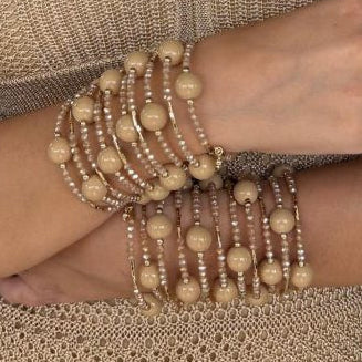Pulsera Clear 10 vueltas espiral con cristales – Trovare Chile