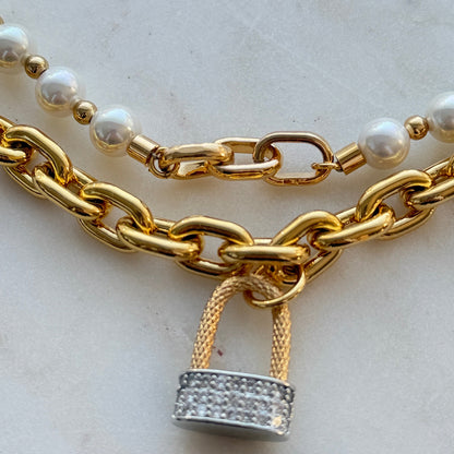 Collar Isabella Pearl Lock – Cristina Sabatini