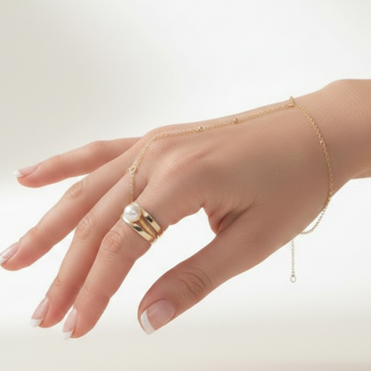Pulsera de mano dorada – vista adicional