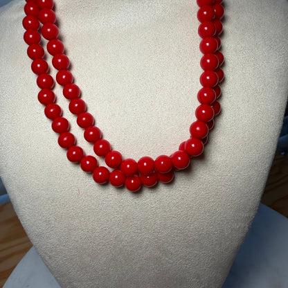 Collar resina  Rosso