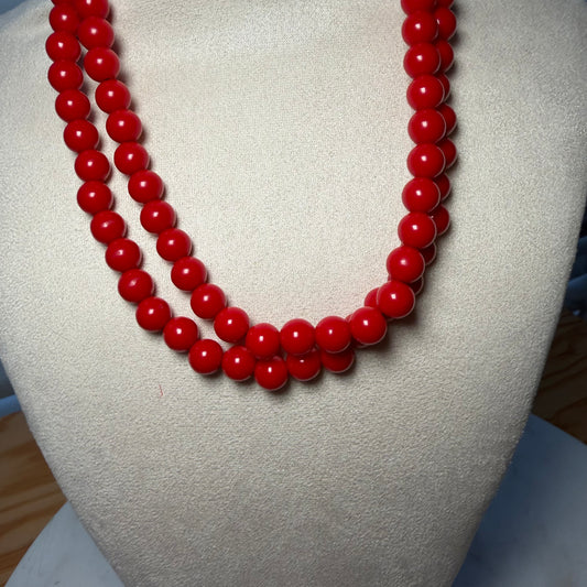 Collar resina  Rosso