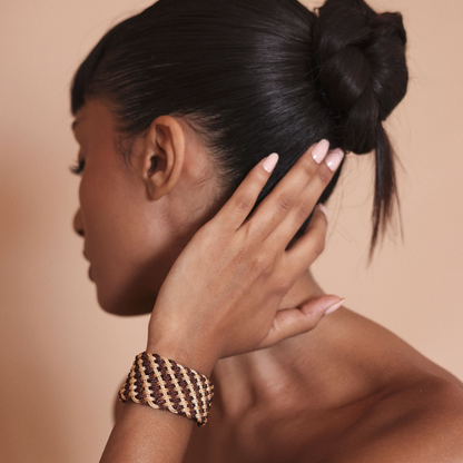 Pulsera Maxi Diyah Nº2 – Trenza Marroquí Rose Gold