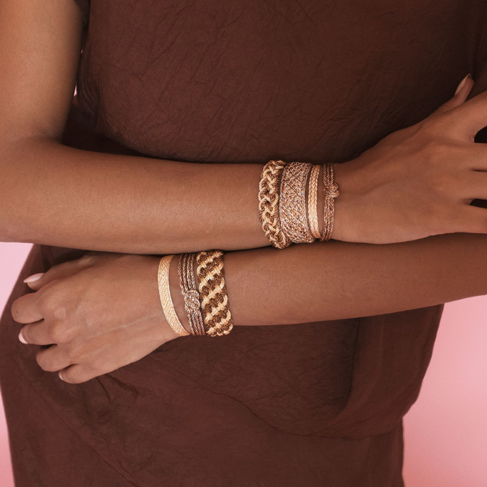 Pulsera Diyah Nº2 – Trenza Marroquí Peach Cinnamon