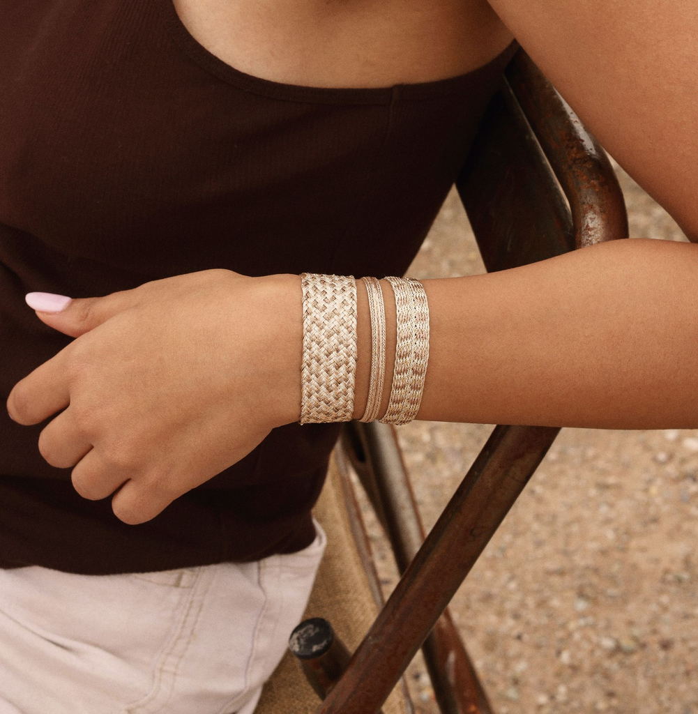 Pulsera Maxi Ania Nº2 Peach Silver Walnut – Sfifa Marroquí
