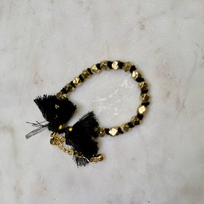 Brazalete Fuljhadi Magic Negro · Lujo Artesanal