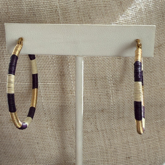 Aros Argollas Blueberry - fibra natural