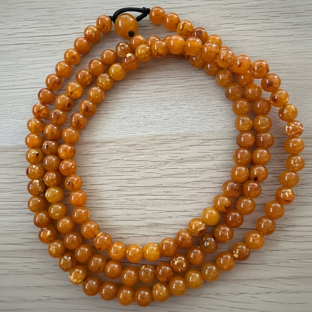 Collar resina largo Ambar