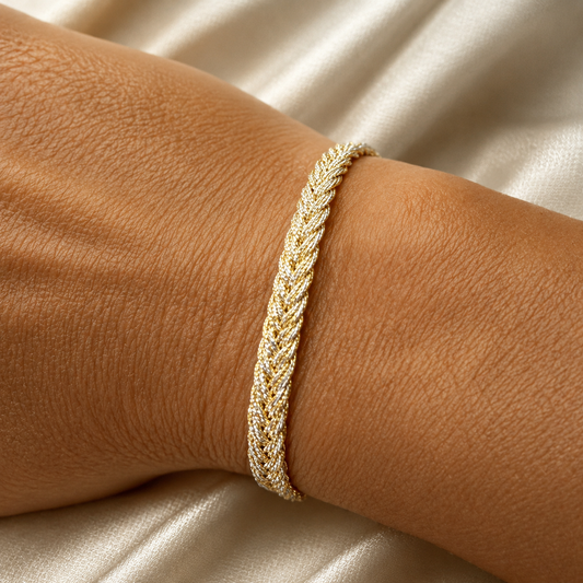 Pulsera Eya Gold Silver sfifa marroquí en muñeca – Maayäz | Trovare Chile