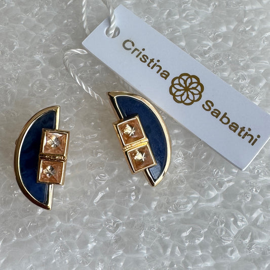 Aros Symmetry Studs Lápiz Lázuli