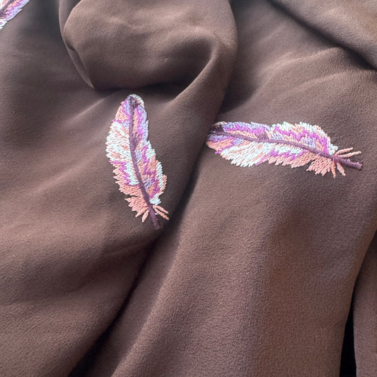 Pañuelo Hojas Bordadas