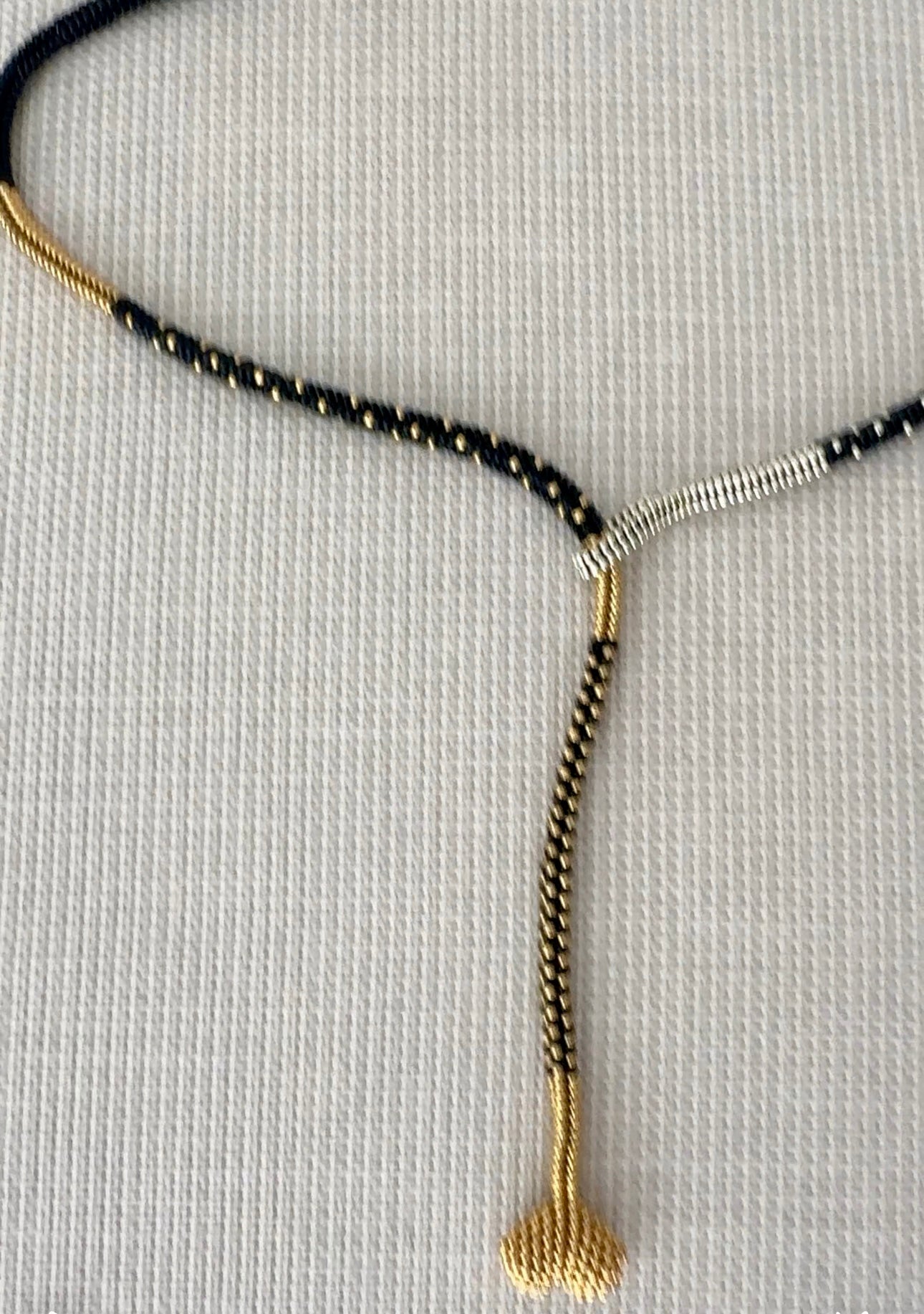 Collar Lazos Nite Party | Collar artesanal con mostacillas checas y corazón Miyuki