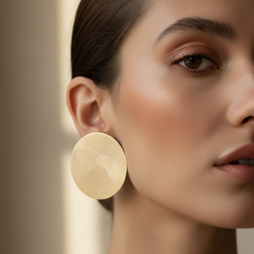 Aros Olivia | Baño de Oro 18K | Hechos en Brasil