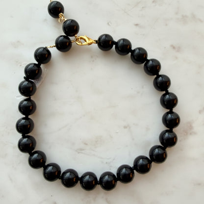 Collar Filo  Negro Resina Ajustable