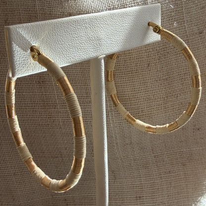 Aros Argollas Nude - fibra natural