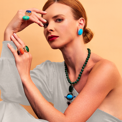 Aros Turquesa “Sogno” – Glamour Italiano y Estilo Contemporáneo