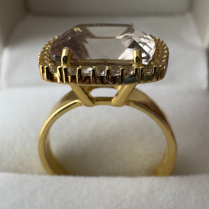 Anillo Deux Collection con Smoky Quartz | Vermeil Oro 18k y Rodio sobre Plata 925