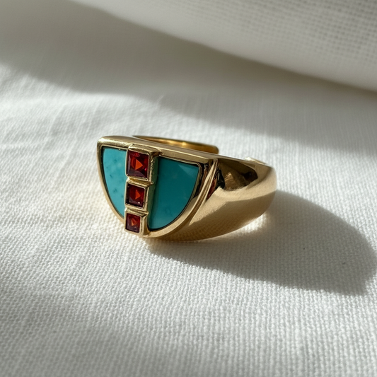 Anillo Symmetry – Baño Oro