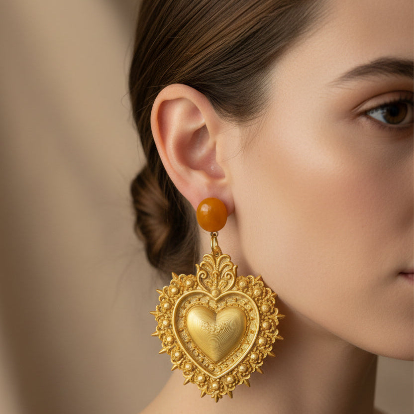 Aros Cuore corazón de resina italiana – Trovare Chile
